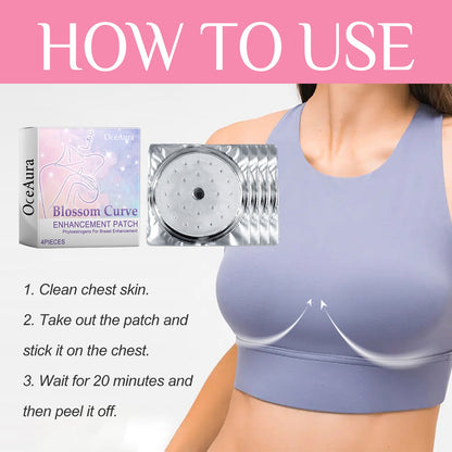 OceAura Blossom Curve Enhancement Patch, Lift Chest Firming And Volumizing Gathering Anti-Sagging Firm Full Breathable Breast Patch