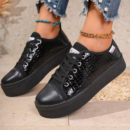 Round Toe Platform Sneakers