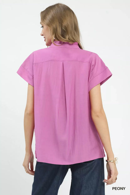 Umgee Lace Button-Front Top