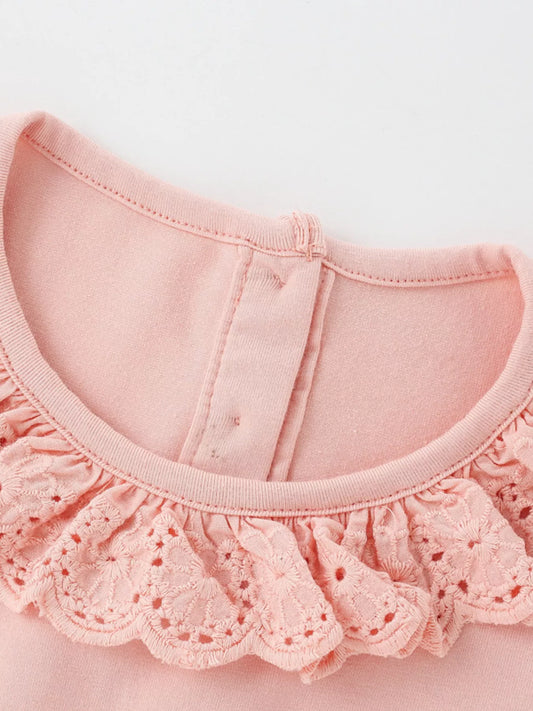 Children's Ruffled Collar Tulle Dress