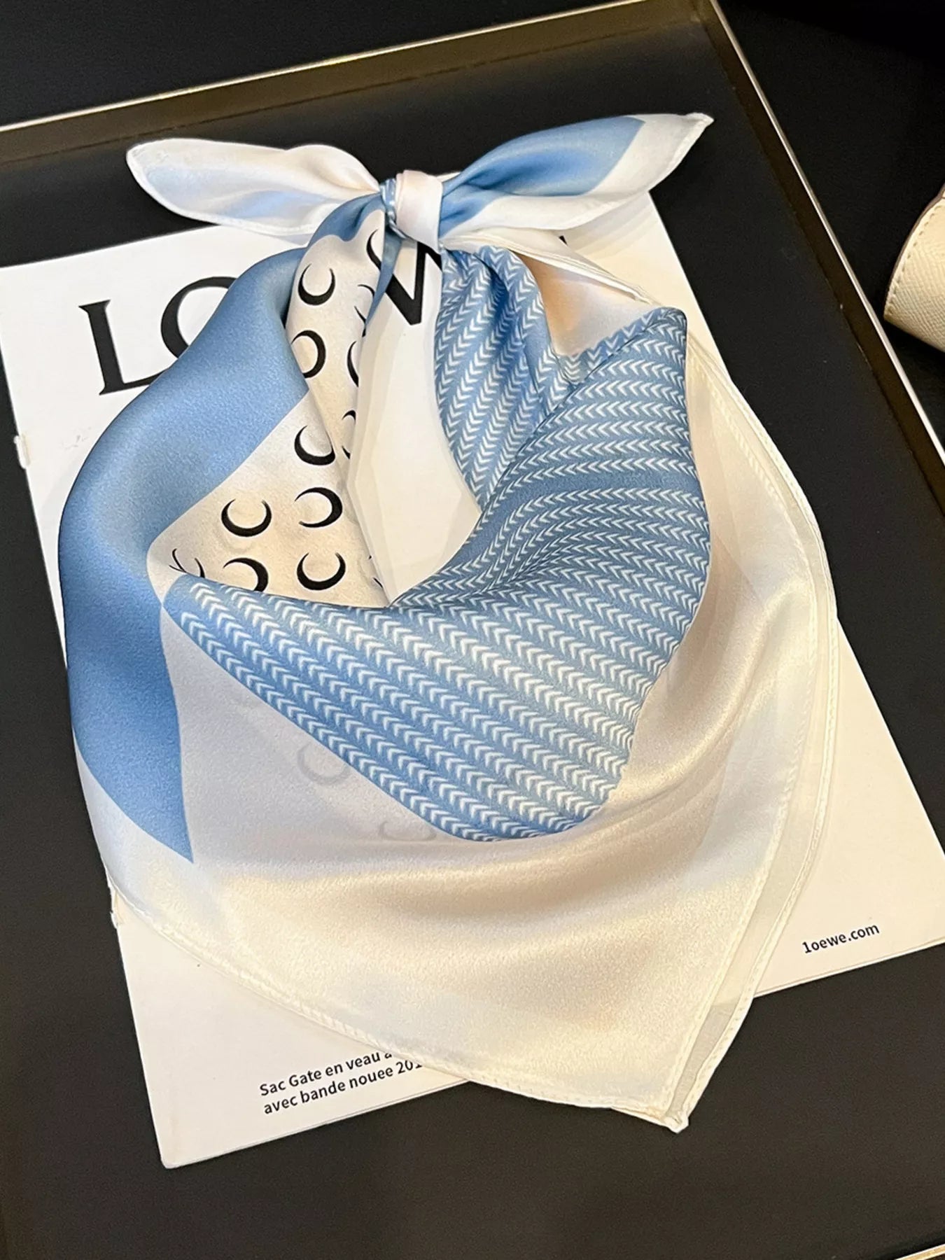 Printed Silk Square Scarf