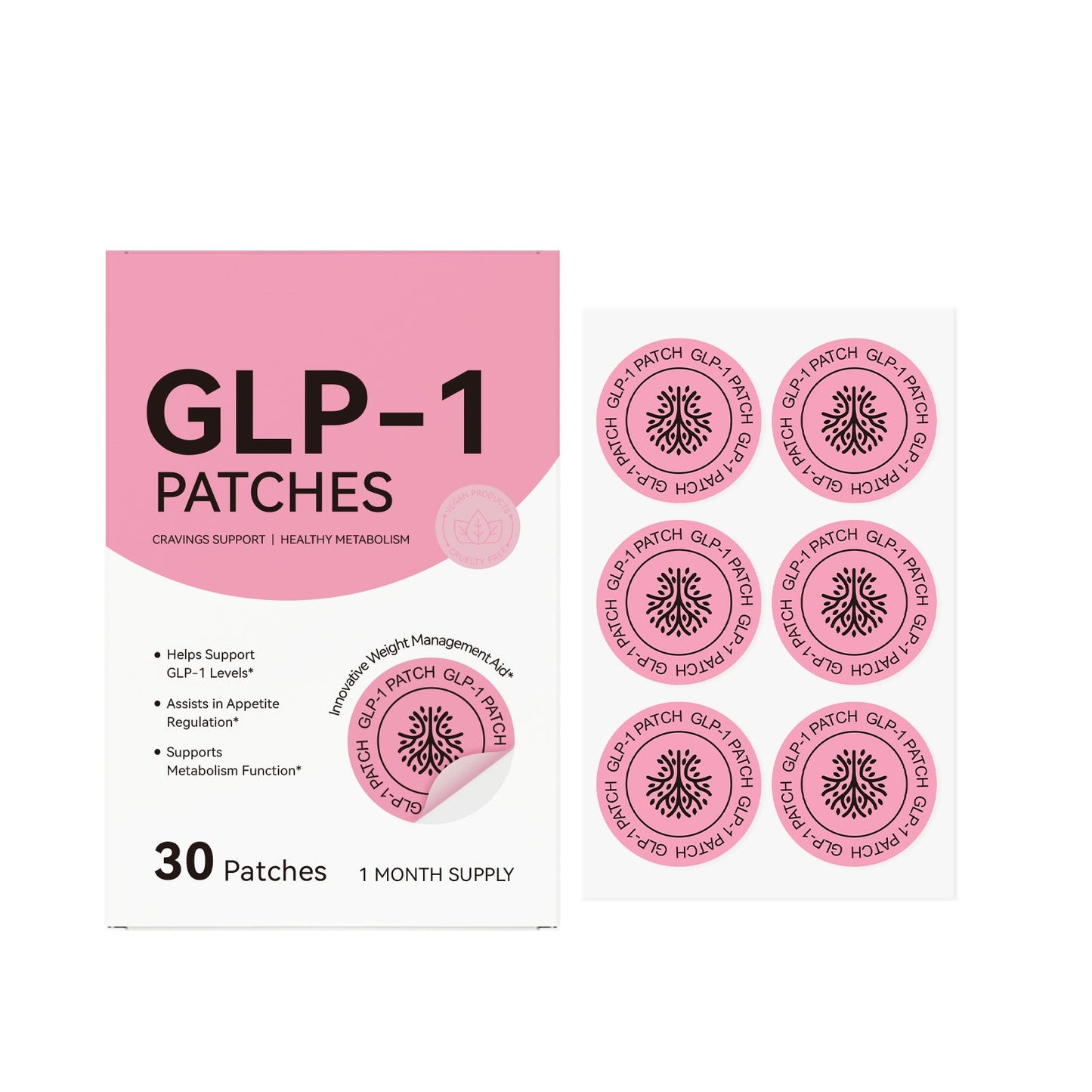 Body Care Patches 30 Pieces GLP Patches For Healthy Shape Support