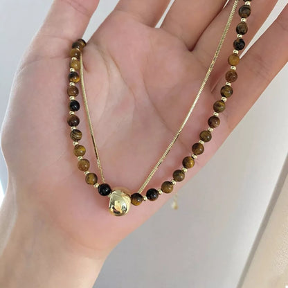 Tiger's Eye Double Layered Necklace