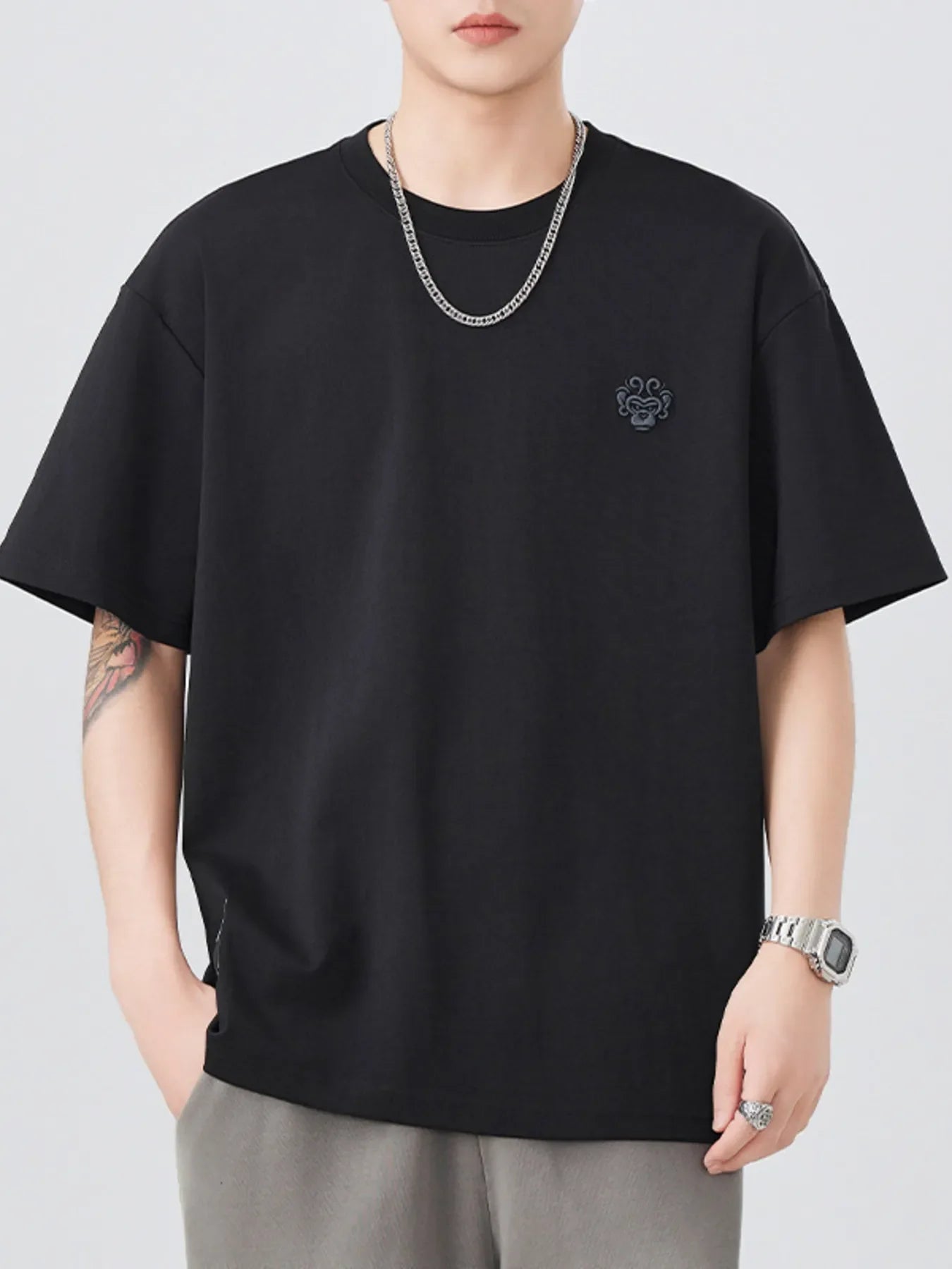 Men's Plus Size Round Neck Short Sleeve T-Shirt