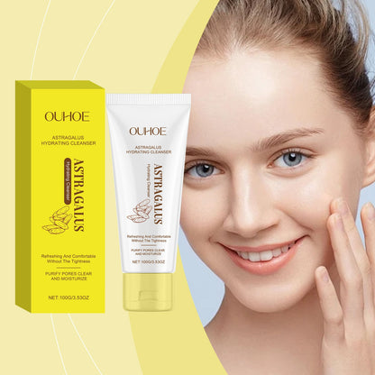 OUHOE Astragalus Cleanser, Gently Cleanses Facial Skin With Refreshing, Moisturizing And Hydrating Facial Cleanser