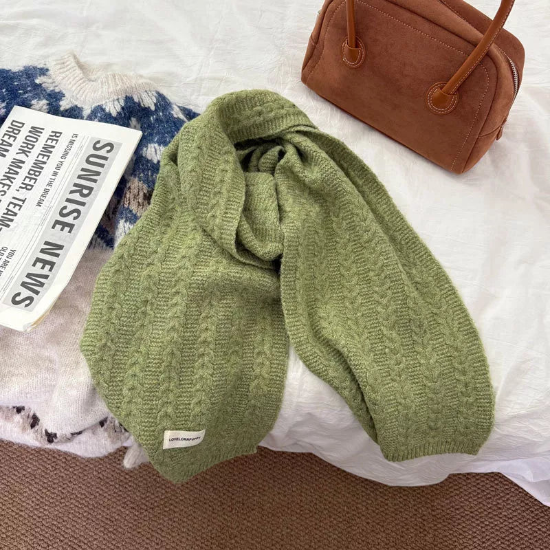 Texture Knit Winter Scarf