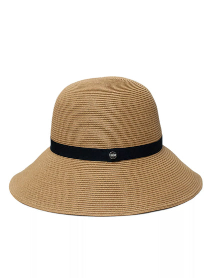 Straw Sun Hat with Ribbon