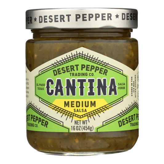 Desert Pepper Trading Salsa Cantina Medium Green 6-Pack 16 Oz Bottles
