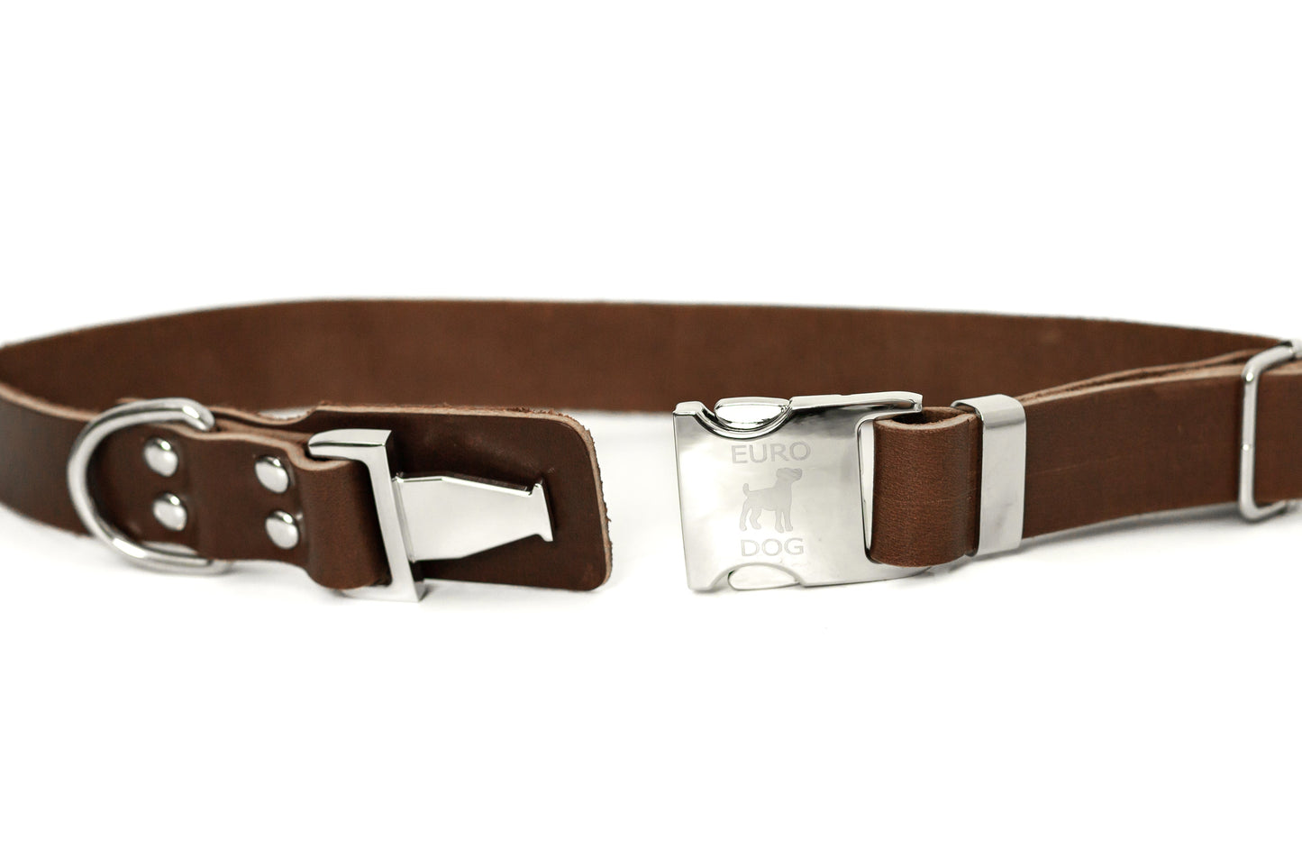 Modern Style Quick-Release Leather Dog Collar