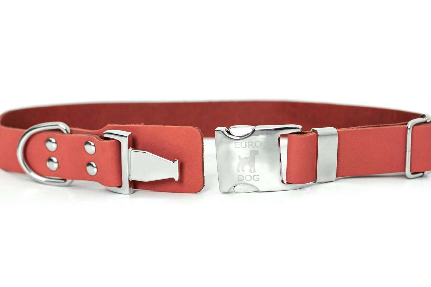 Modern Style Quick-Release Leather Dog Collar