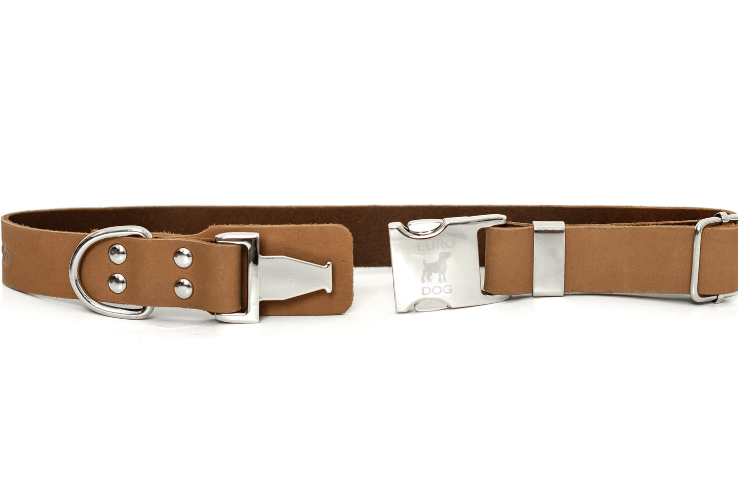 Modern Style Quick-Release Leather Dog Collar