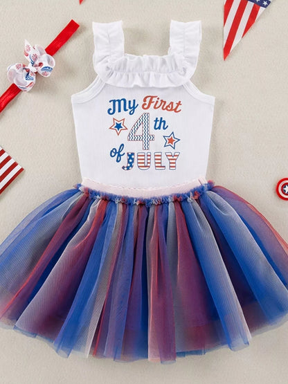 Children's Patriotic Graphic Tutu Dress