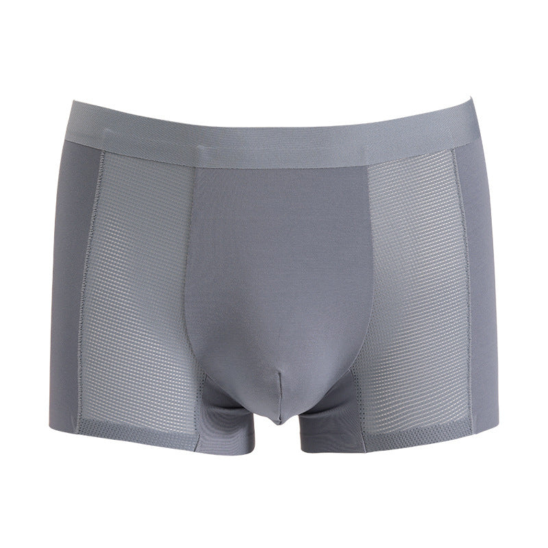 Seamless Nude Soft Mesh Stitching Men's Underwear