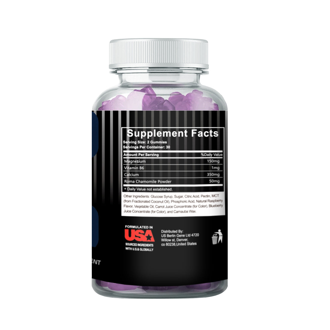 CALM Vitamin B6 Sleep Gummies A Blend Of Berries Vegan Plant-based Non GMO  Gluten Free And Gelatin Free. Help You Fall Asleep Naturally