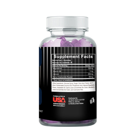 CALM Vitamin B6 Sleep Gummies A Blend Of Berries Vegan Plant-based Non GMO  Gluten Free And Gelatin Free. Help You Fall Asleep Naturally