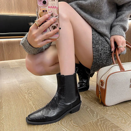 Square Toe Platform Boots