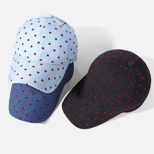 Heart-Patterned Casual Baseball Cap