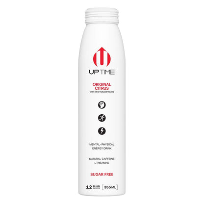 Uptime Energy Drink: Citrus, Sugar Free, Zero Calories (Pack of 12 - 12 Fl Oz)