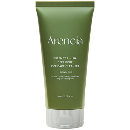 Arencia Green Tea + LHA Deep Pore Rice Cake Cleanser