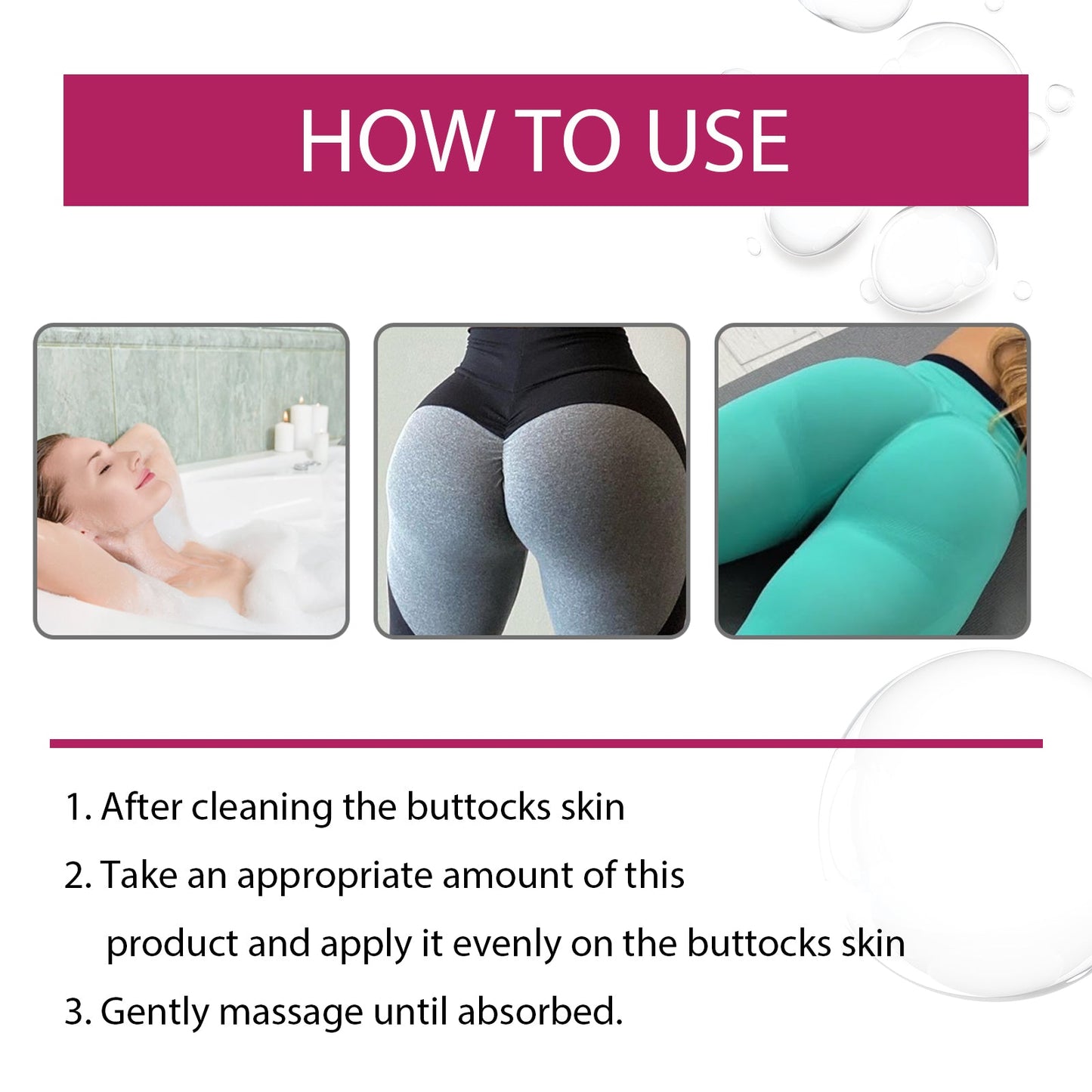 OceAura Butt Curve Enhance Cream, Hip Massage Firming Skin Slimming Show Figure Curve Ass Beautiful Buttock Cream