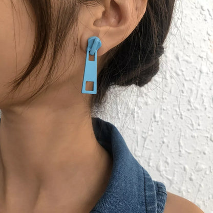 Colorful Zipper Drop Earrings