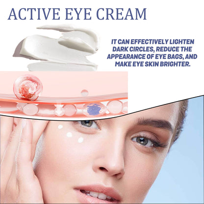EELHOE Active Eye Cream, Repair Eye Bags And Dark Circles Elastic Firming Skin Around The Eyes Anti-Wrinkle Eye Cream