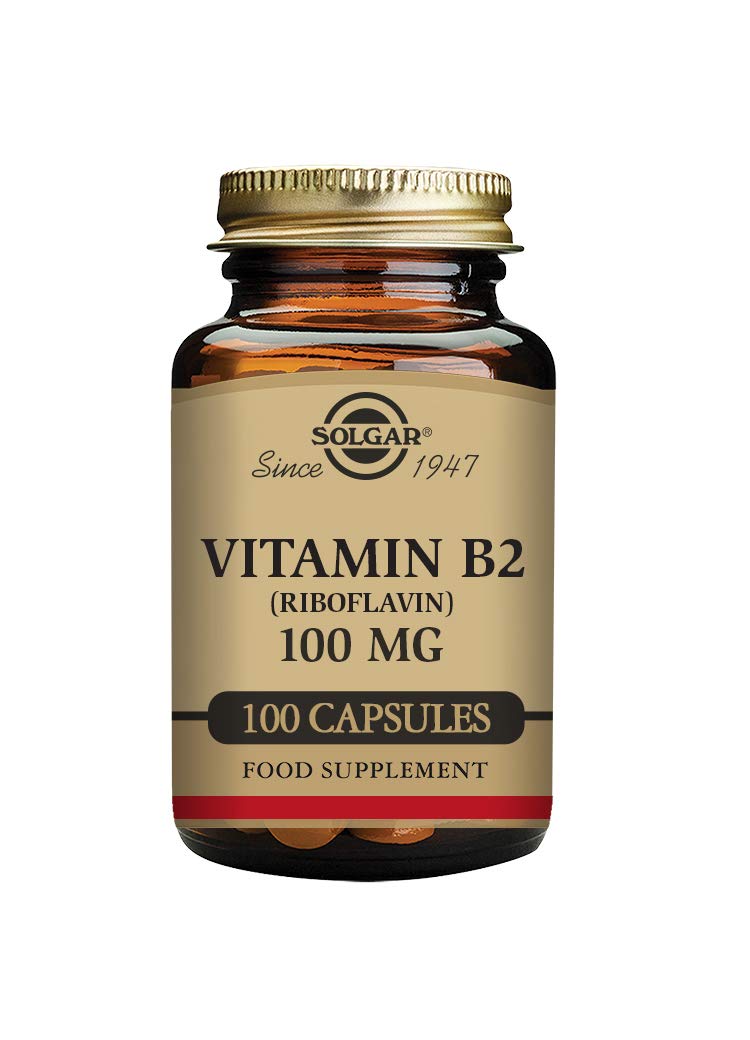 Solgar Vitamin B2 (Riboflavin) 100mg, 100 Vegetable Capsules EXP 5/2026