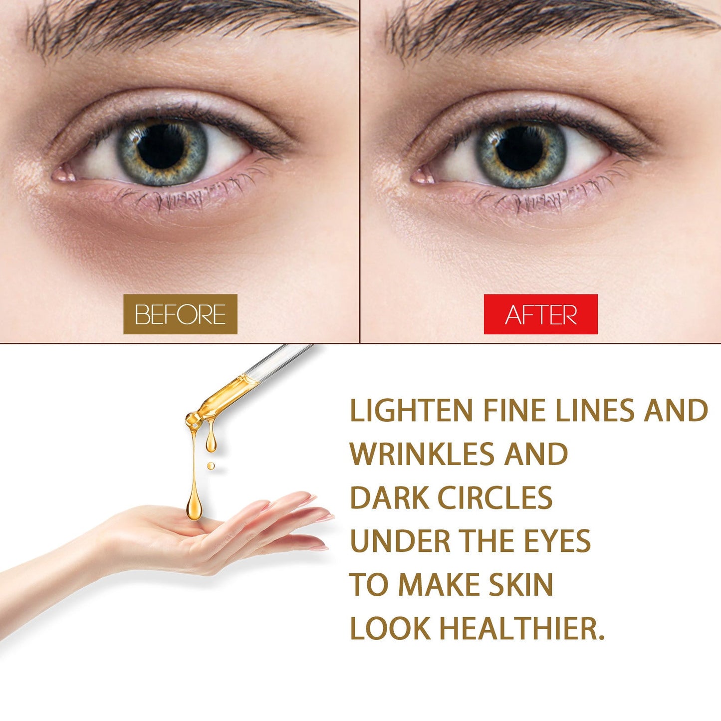 EELHOE Anti-Aging Eye Serum, Eye Bags, Pores, Eyes, Fine Lines And Dark Circles Care Essence