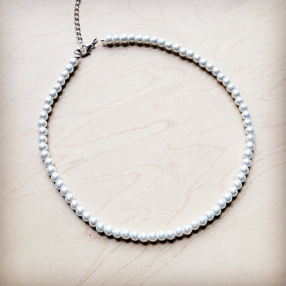 **Glass Pearl Collar Necklace Wedding Collection 259v