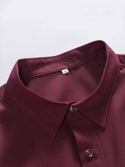 Men's Casual Solid Color Short Sleeve Shirt