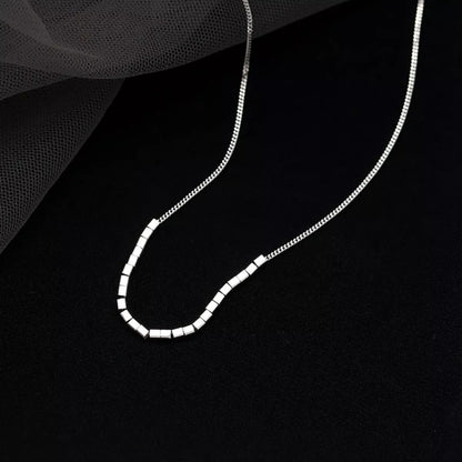 925 Sterling Silver Cube Necklace