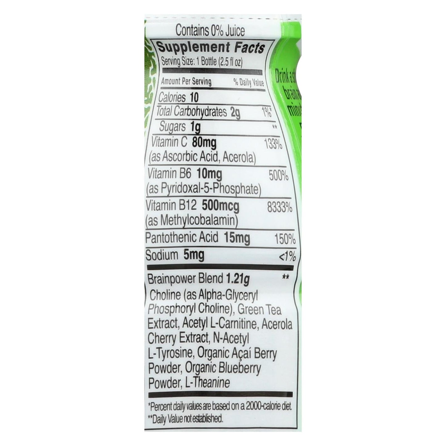 Brain Juice Peach Mango (Pack of 12 - 2.5 Fl. Oz.)