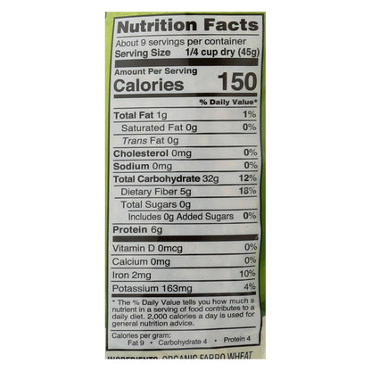 Pearled Farro by Nature's Earthly Choice (Pack of 6) - 14 Oz. Italian