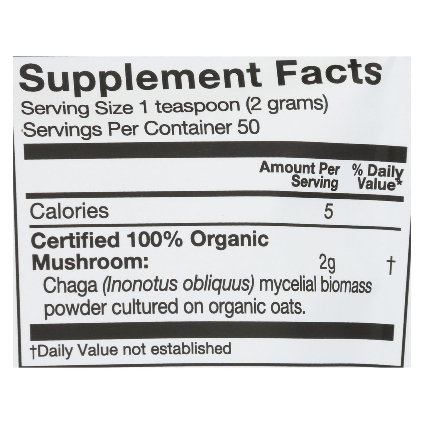 Om Mushroom Superfood Chaga Organic Mushroom Powder, 3.5 Oz., 50 Servings