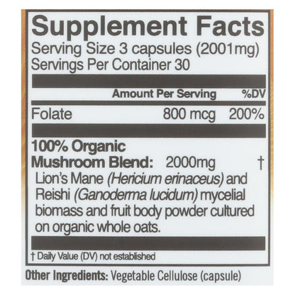 Om Mushroom Superfood Brain Fuel Capsules, 90 ct - Lion's Mane & Reishi (Packaging May Vary)