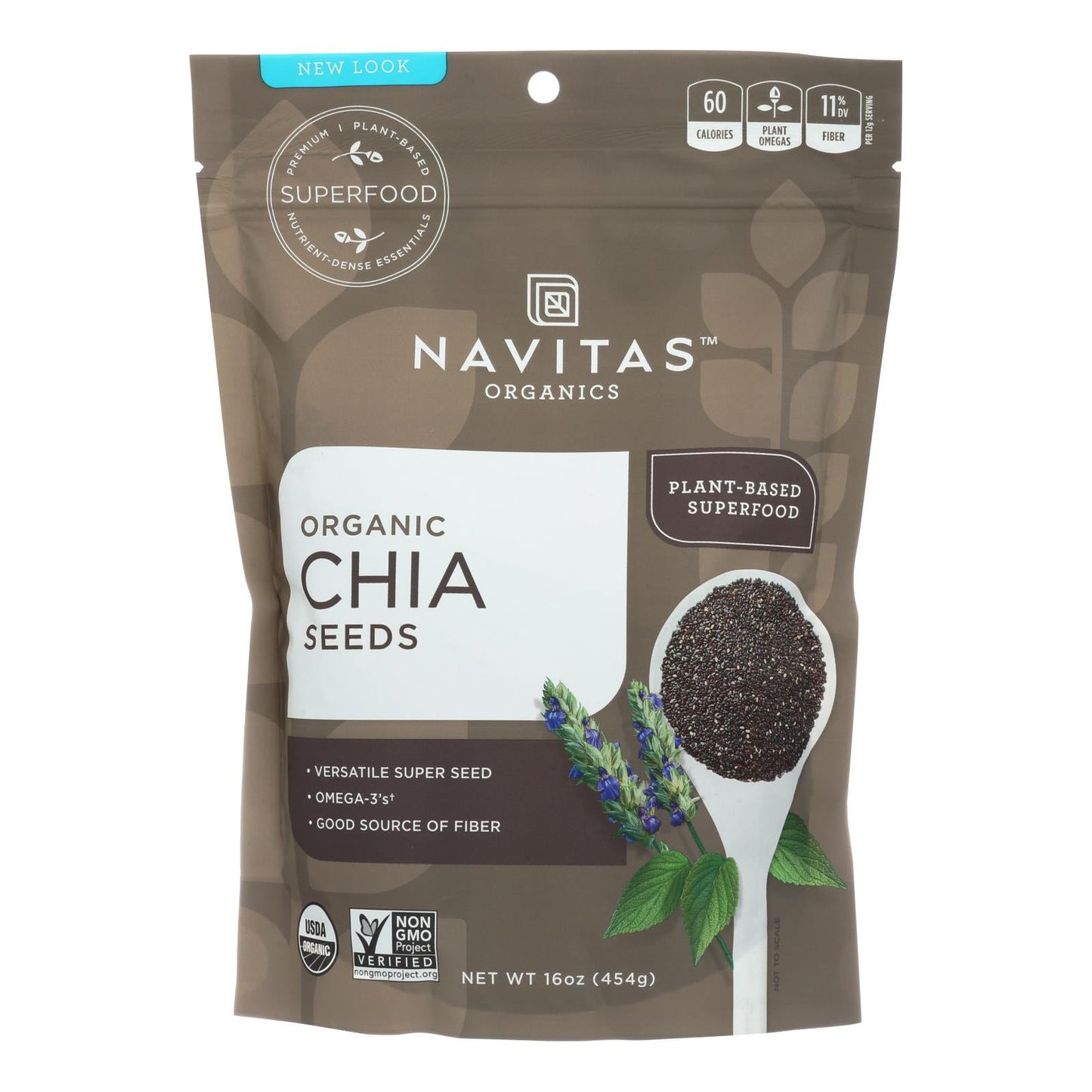 Navitas Naturals Organic Raw Chia Seeds (Pack of 6 - 16 Oz.)