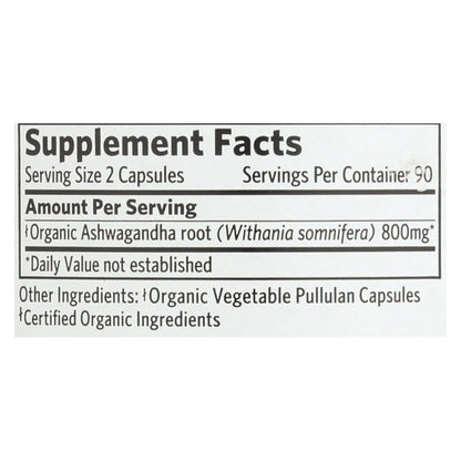 Organic India Ashwagandha Capsules, 180 Count – USDA Organic, Stress Relief, Energy Support, Adaptogen Supplement