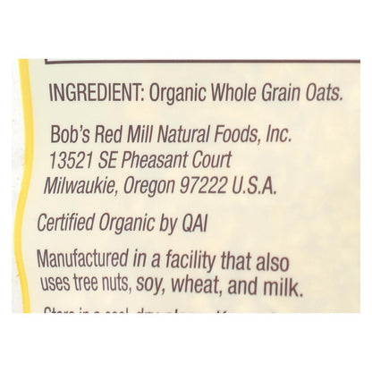 Bob's Red Mill Organic Quick Cooking Rolled Oats, Gluten Free, 16 oz, Pack of 4