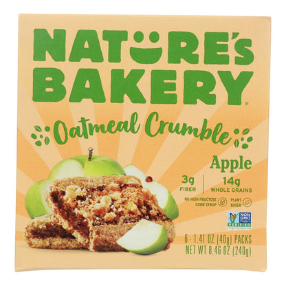 Nature's Bakery Oatmeal Crumble Apple Bars, 8.46 oz, Case of 6 (36 bars)