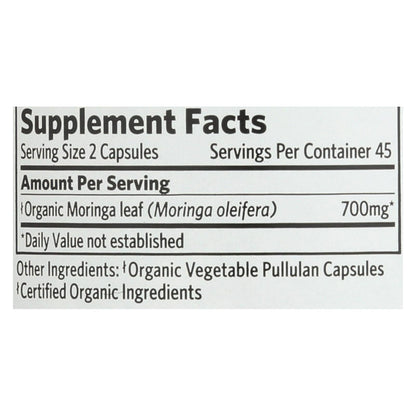 Organic India Moringa: 90 Vcaps for Enhanced Well-being