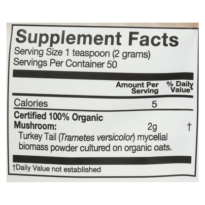 Om Organic Turkey Tail Mushroom Powder, 3.5 oz. (100g)