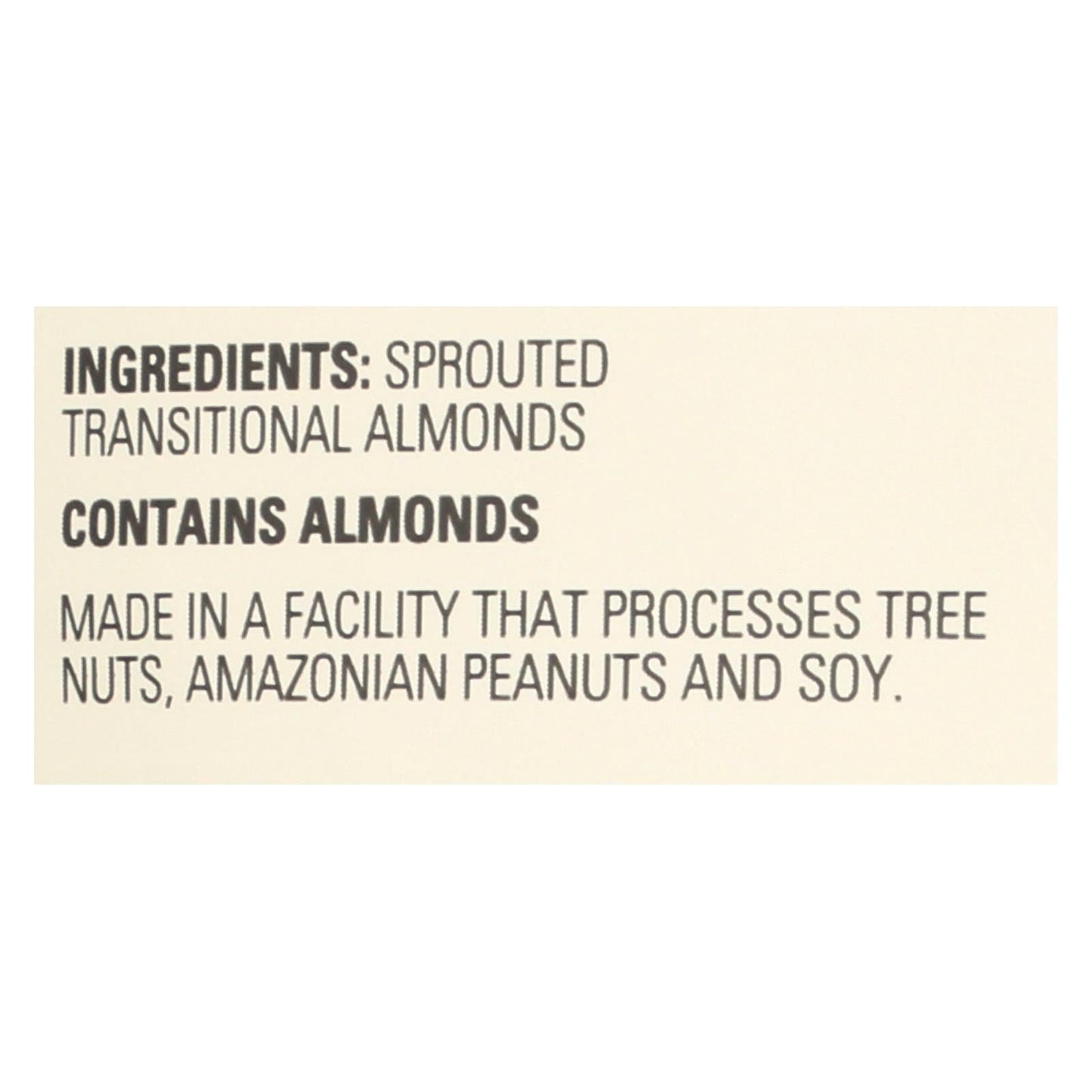 Living Intentions Sprouted Unsalted Almonds (Pack of 4) - 16 Oz