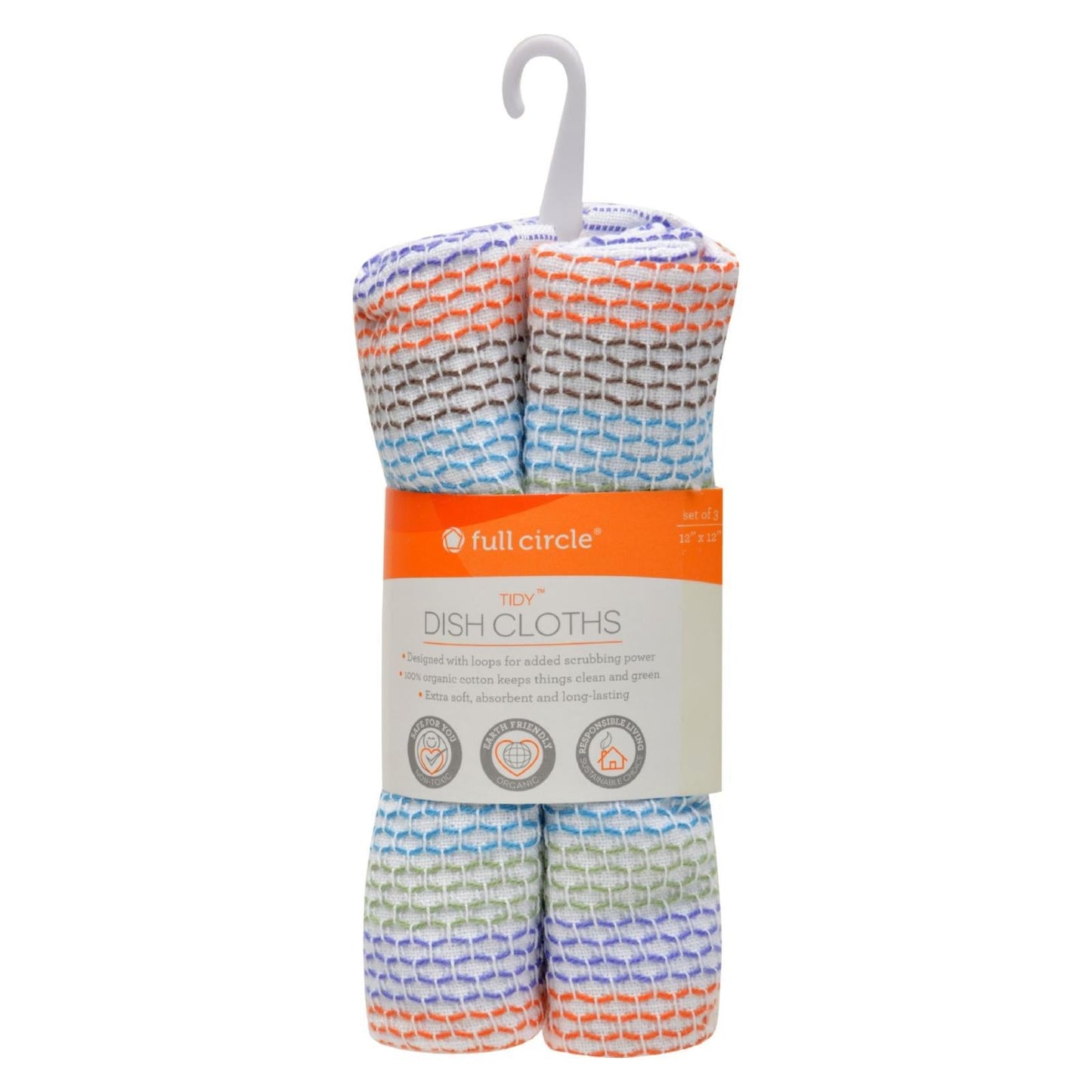 Full Circle Home Tidy Dish Cloths - 36 Pack, 12x12 Inch