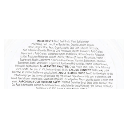 Castor & Pollux GREEN Formula Beef Small Dog Food - 3.50 Oz (Pack of 12)