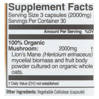 Om Mushroom Superfood Lion's Mane Mushroom Capsules, 90 Count