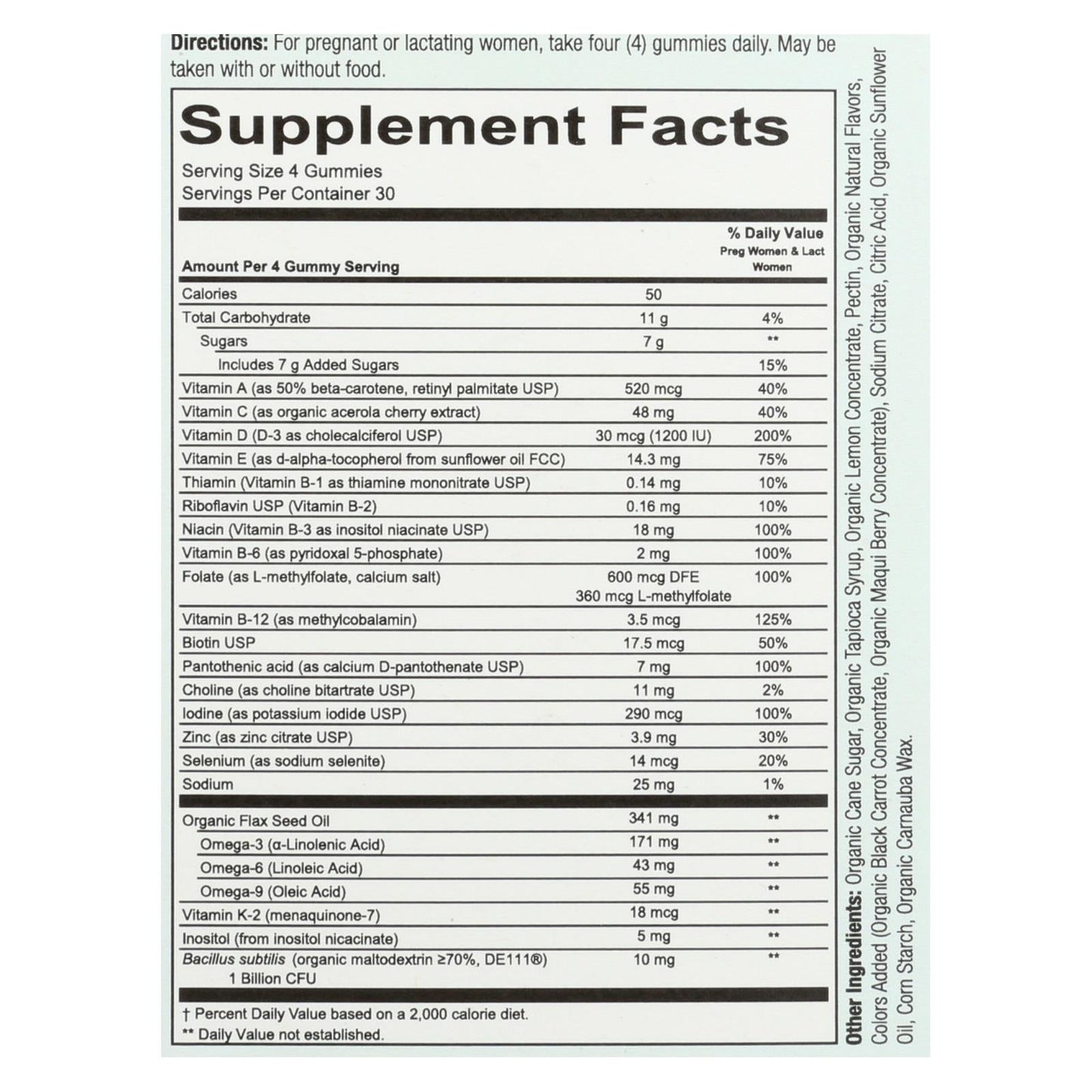 Smartypants Prenatal Gummy Multivitamin - Iron Free, DHA & Folate - 120 Count