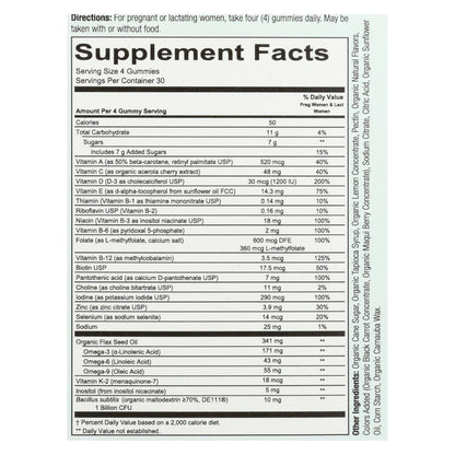 Smartypants Prenatal Gummy Multivitamin - Iron Free, DHA & Folate - 120 Count