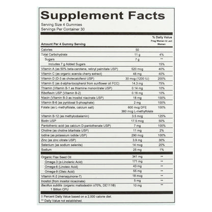 Smartypants Prenatal Gummy Multivitamin - Iron Free, DHA & Folate - 120 Count