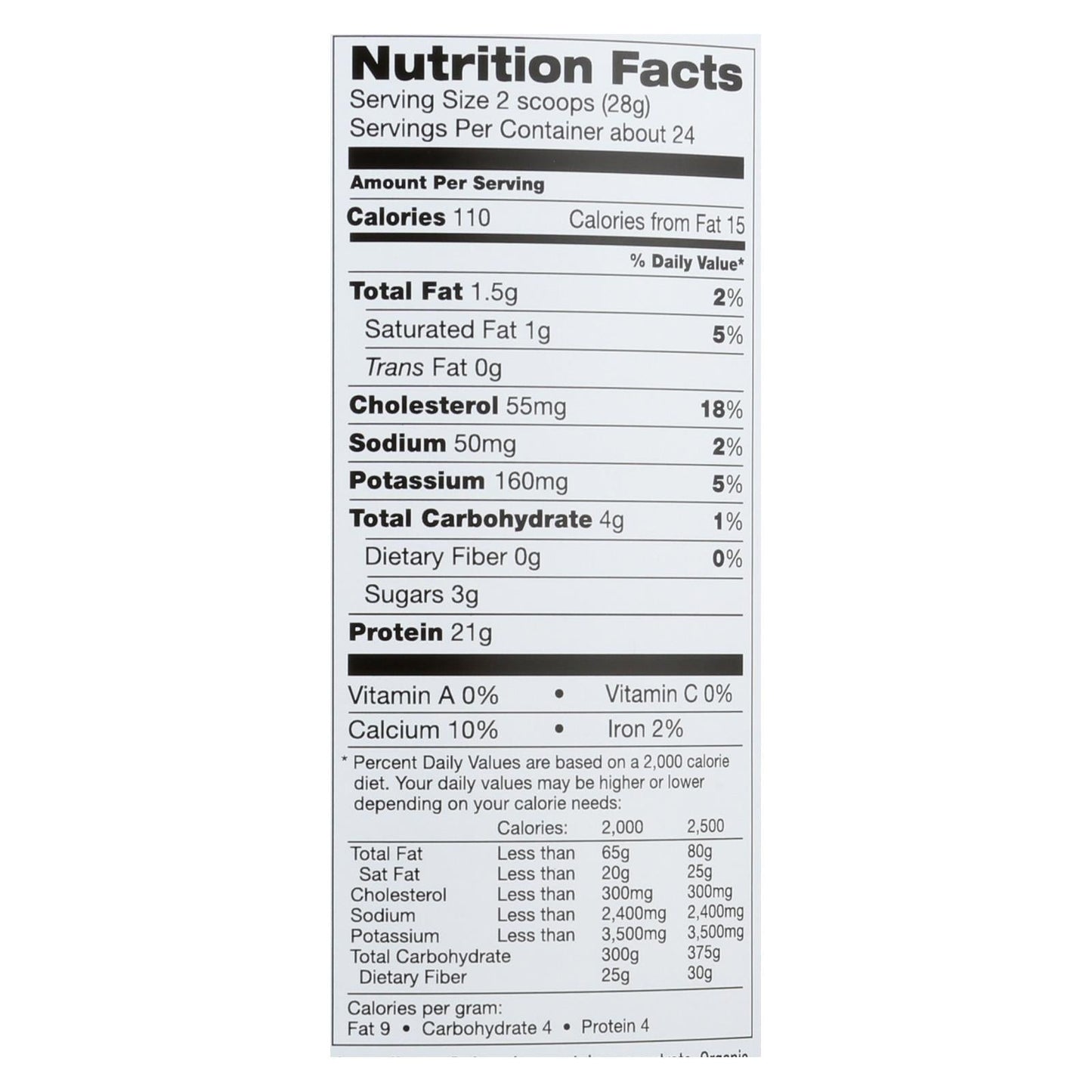 Tera's Whey Protein - RbGH Free, Bourbon Vanilla Flavor (24 Oz.)