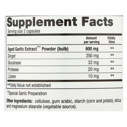 Kyolic Aged Garlic Extract Candida Cleanse & Digestion Support, 200 Vegetarian Capsules